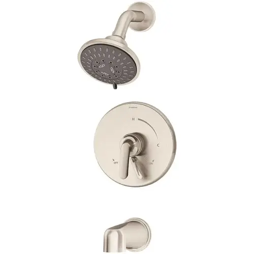 Elm Single-Handle Wall-Mounted Tub/Shower Trim Kit with Diverter Lever in Satin Nickel (Valve not Included) Elm Single-Handle Wall-Mounted Tub/Shower Trim Kit with Diverter Lever in Satin Nickel (Valve not Included)