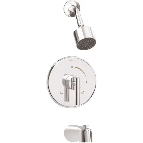 Dia Single Handle 1-Spray Tub and Shower Faucet Trim in Polished Chrome (Valve not Included) Dia Single Handle 1-Spray Tub and Shower Faucet Trim in Polished Chrome (Valve not Included)