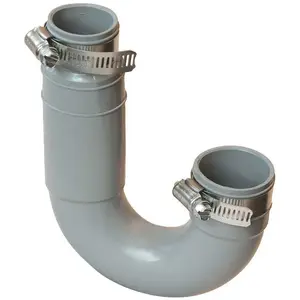 Ningbo Fenghui Metal Products FT-150 Fernco 1 in. - 1/2 in. Flexible PVC Clamp Drain Trap 4.3 PSI Grey GRAY