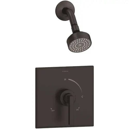 Duro Single Handle 1-Spray Shower Trim in Matte Black - 1.5 GPM (Valve not Included)