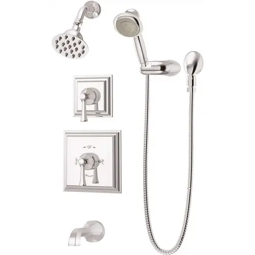 Canterbury 2-Handle Wall-Mounted Tub and Shower Trim Kit with Hand Shower in Polished Chrome (Valves not Included) Canterbury 2-Handle Wall-Mounted Tub and Shower Trim Kit with Hand Shower in Polished Chrome (Valves not Included)