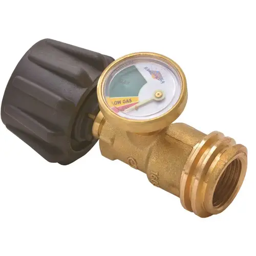 Flame King Propane Gas Meter Gauge Level Indicator with Glow-in-the-Dark Dial
