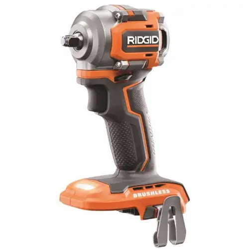 RIDGID 18-Volt SubCompact Lithium-Ion Cordless Brushless 3/8 in. Impact Wrench (Tool Only) with Belt Clip Orange RIDGID 18-Volt SubCompact Lithium-Ion Cordless Brushless 3/8 in. Impact Wrench (Tool Only) with Belt Clip Orange