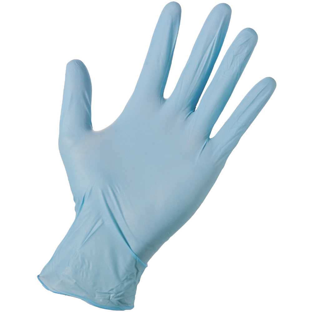 Big Time Products HR-BLN25-M Disposable Medium Blue 2.5 mil Nitrile Gloves - pack of 100