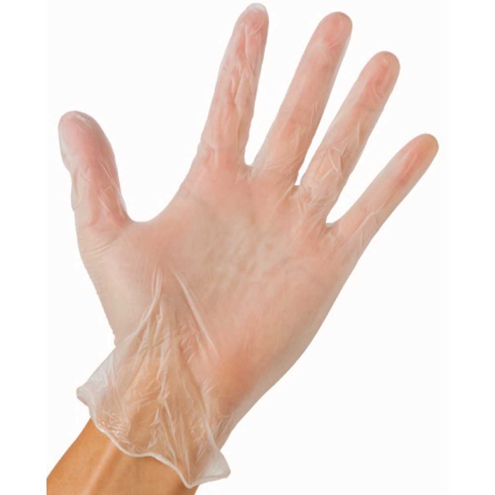 Big Time Products HR-VIN30-L Disposable Large 3 mil Vinyl Gloves Clear - pack of 100