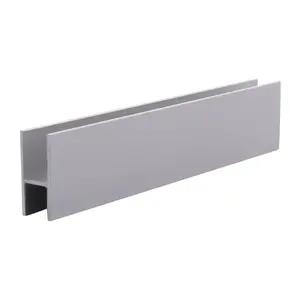 CRL D610A Satin Anodized Aluminum 'H' Bar for Use on All CRL Track Assemblies 144" Stock Length
