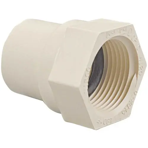 3/4" CPVC Plastic Pipe Female Adapter with Washer