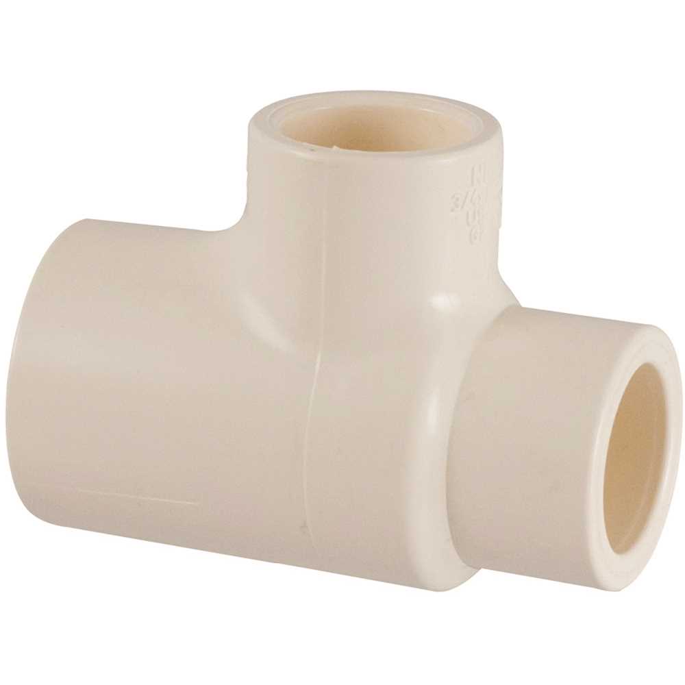 NIBCO C4711HDRR341212 Pipe Tee, 3/4 x 1/2 in, CPVC, SCH 40 Schedule Gold Resin