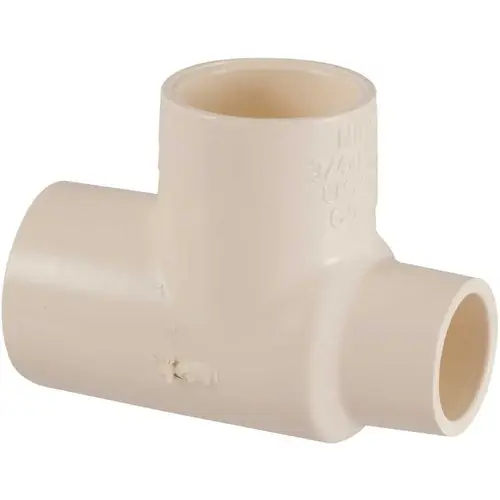 Everbilt 3/4 in. x 1/2 in. x 3/4 in. CPVC CTS Slip x Slip x Slip Reducing Tee Fitting Everbilt 3/4 in. x 1/2 in. x 3/4 in. CPVC CTS Slip x Slip x Slip Reducing Tee Fitting