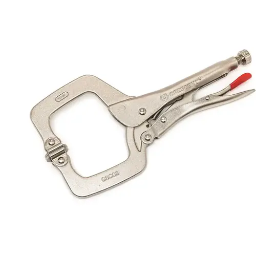 Crescent 11 in. Locking C-Clamp with Swivel Pad Tips Silver Crescent 11 in. Locking C-Clamp with Swivel Pad Tips Silver