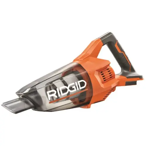RIDGID 18-Volt Cordless Hand Vacuum (Tool-Only) with Crevice Nozzle, Utility Nozzle and Extension Tube Orange RIDGID 18-Volt Cordless Hand Vacuum (Tool-Only) with Crevice Nozzle, Utility Nozzle and Extension Tube Orange