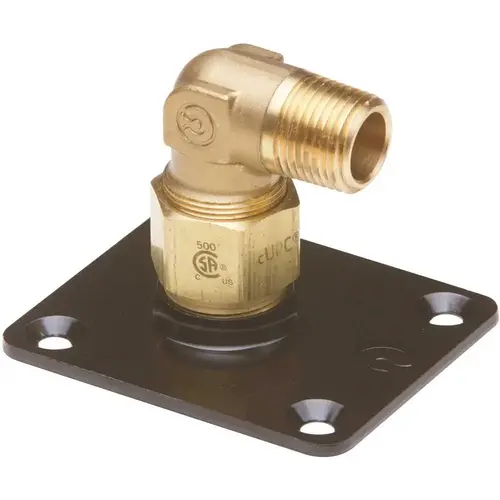1/2 in. Brass 90-Degree AutoFlare Flange Fitting 1/2 in. Brass 90-Degree AutoFlare Flange Fitting