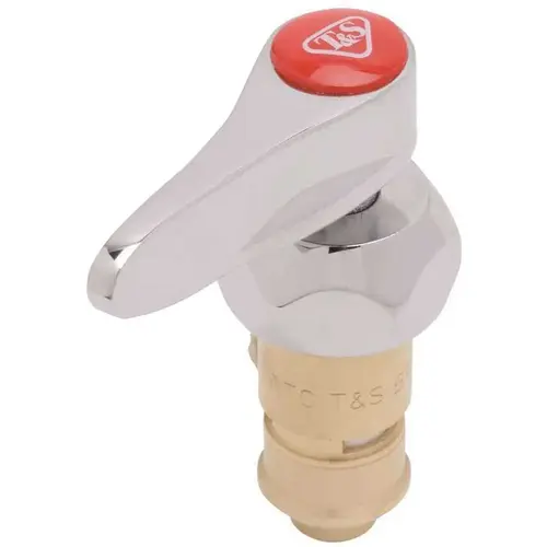 T&S BRASS Cerama RTC (Hot) with Check Valve Lever Handle and Bonnet (New Style) Chrome