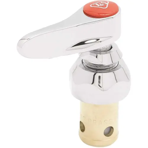 Eterna Cartridge Screw and Red Index Button Lever Handle with Spring Check Right Hand (Hot) Chrome Eterna Cartridge Screw and Red Index Button Lever Handle with Spring Check Right Hand (Hot) Chrome