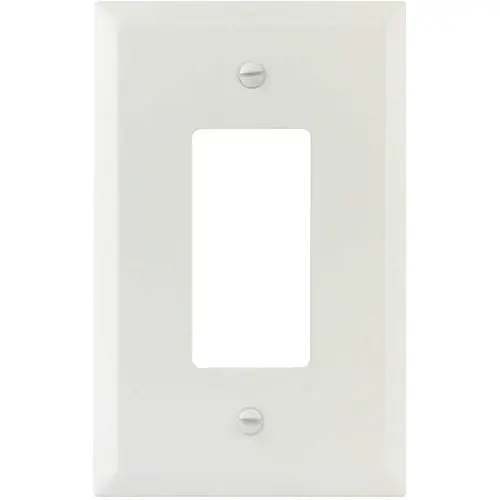 White Smooth 1-Gang Rocker Jumbo Metal Wall Plate