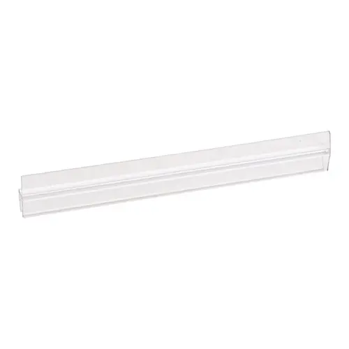 Clear Polycarbonate H-Jamb 180 Degree for 1/4" Glass - 95" Stock Length