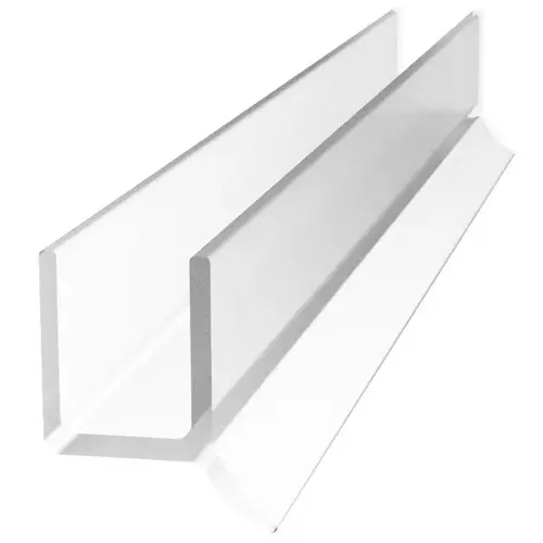 Dual Durometer PVC Seal and Wipe for 1/4" Glass - 95" Stock Length Clear - pack of 10