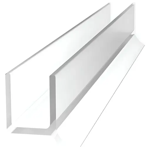 Clear Dual Durometer PVC Seal and Wipe for 1/4" Glass - 95" Stock Length