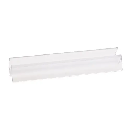 Clear Co-Extruded Bottom Wipe With Drip Rail for 1/2" Glass - 95" Stock Length
