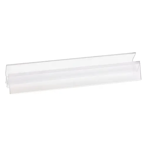Clear Co-Extruded Bottom Wipe With Drip Rail for 1/2" Glass - 95" Stock Length