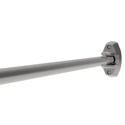 Polished Stainless Curved Adjustable Wall Mount Shower Rod