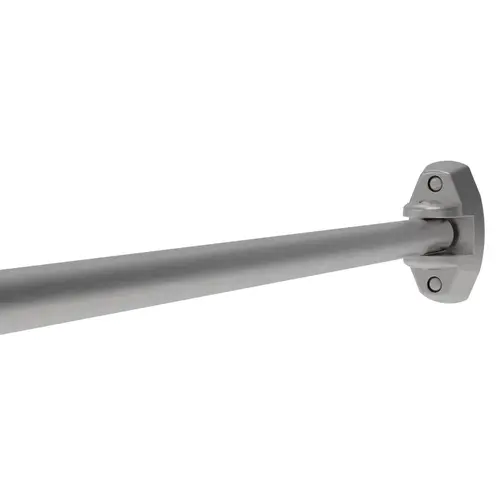 Satin Chrome Curved Adjustable Wall Mount Shower Rod
