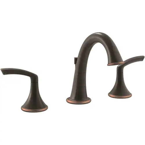Minimalist 8 in. Widespread 2-Handle Bathroom Faucet with Drain Assembly in Seasoned Bronze Minimalist 8 in. Widespread 2-Handle Bathroom Faucet with Drain Assembly in Seasoned Bronze