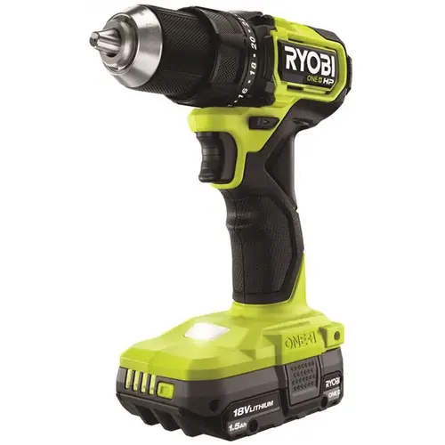 ONE+ HP 18V Brushless Cordless Compact 1/2 in. Drill/Driver Kit with (2) 1.5 Ah Batteries, Charger and Bag Green ONE+ HP 18V Brushless Cordless Compact 1/2 in. Drill/Driver Kit with (2) 1.5 Ah Batteries, Charger and Bag Green