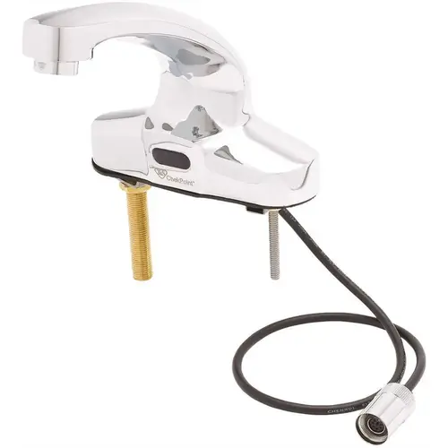 Sensor Touchless Faucet 4 in. Deck Mount in Polished Chrome Plated Brass Sensor Touchless Faucet 4 in. Deck Mount in Polished Chrome Plated Brass