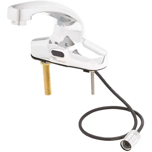 Sensor Touchless Faucet 4 in. Deck Mount in Polished Chrome Plated Brass Sensor Touchless Faucet 4 in. Deck Mount in Polished Chrome Plated Brass