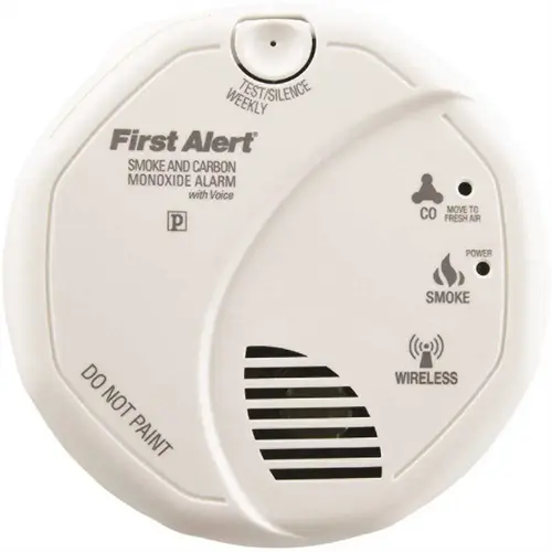 Wireless Inter-Connectable Battery Operated Combination Smoke and CO Detector with Voice Alert Wireless Inter-Connectable Battery Operated Combination Smoke and CO Detector with Voice Alert
