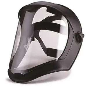 Uvex S8500 Bionic Face Shield with Suspension, Clear Lens Black
