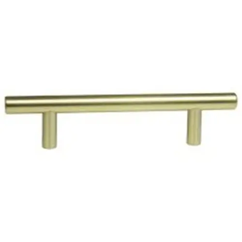 6" Bar Cabinet Pull with 3-3/4" Center to Center Satin Brass Finish
