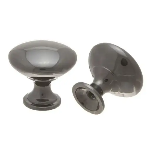 1-1/16" Diecast Mushroom Cabinet Knob Black Nickel Finish