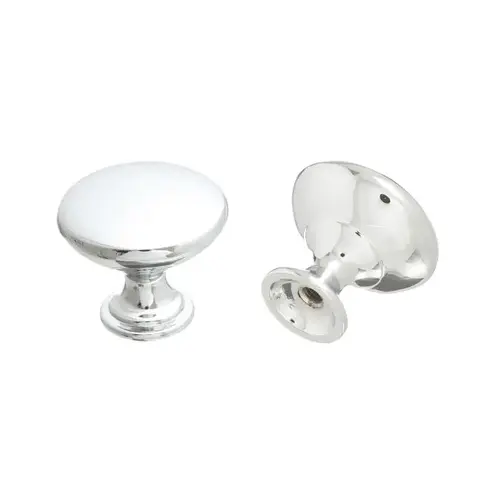 1-1/16" Diecast Mushroom Cabinet Knob Polished Chrome Finish