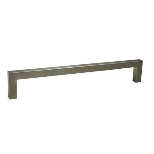 8" Modern Square Cabinet Pull with 7-1/2" Center to Center Satin Nickel Finish 8" Modern Square Cabinet Pull with 7-1/2" Center to Center Satin Nickel Finish