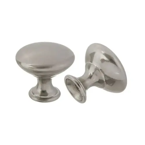 1-1/16" Diecast Mushroom Cabinet Knob Satin Nickel Finish