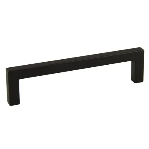 5-1/2" Modern Square Cabinet Pull with 5" Center to Center Matt Black Finish
