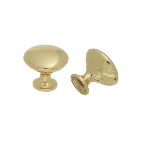 1-1/16" Diecast Mushroom Cabinet Knob Polished Brass Finish 1-1/16" Diecast Mushroom Cabinet Knob Polished Brass Finish