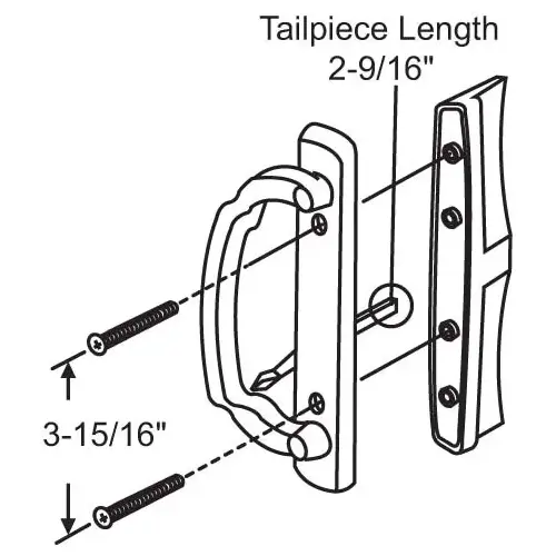 Patio Door Handle white Patio Door Handle white