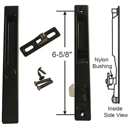 Patio Door Handle Assy. flushmount Black for Pgt Patio Doors 2500series Patio Door Handle Assy. flushmount Black for Pgt Patio Doors 2500series