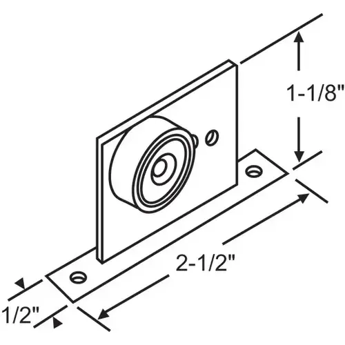 Shower Door Roller W/ Bracket