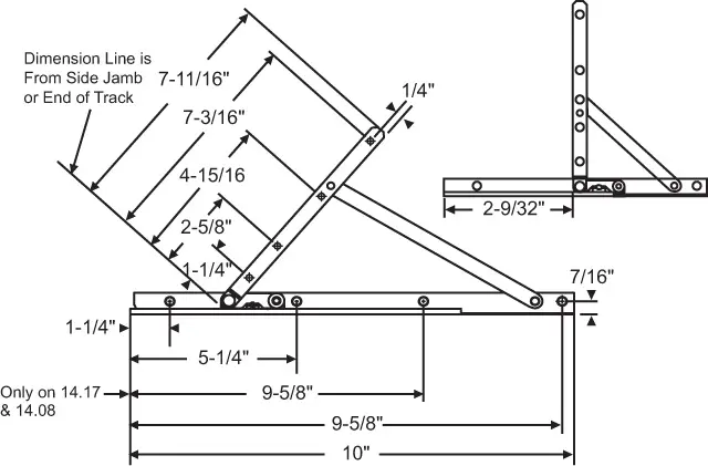 Brixwell Egress Concealed Hinge Assy upper Left Lower Right With steel Arm And Rivet standard Brass SnaP-Stud E-Gard 28-15-10