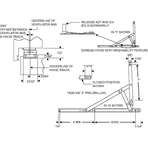 Concealed 4 Bar Egress Hinge with 90dg Stop Stainless Steel Concealed 4 Bar Egress Hinge with 90dg Stop Stainless Steel