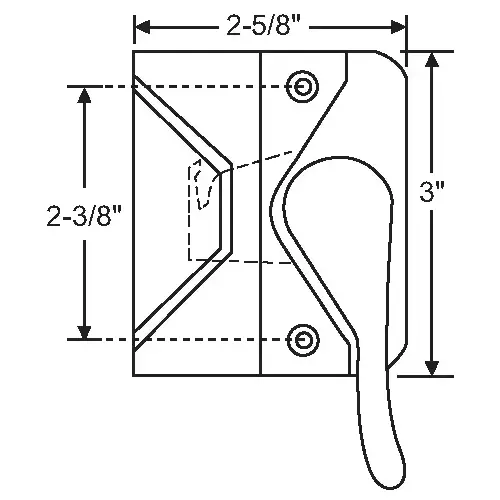 Casement Sash Lock Chestnut Bronze Right Hand