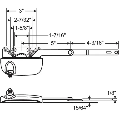 Split Arm Casement Operator white Truth Left Hand handle Sold Separate Split Arm Casement Operator white Truth Left Hand handle Sold Separate