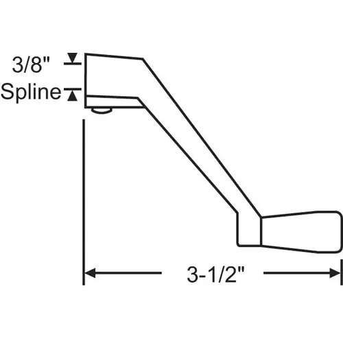 Crank Handle Bronze 3/8in Spline Crank Handle Bronze 3/8in Spline