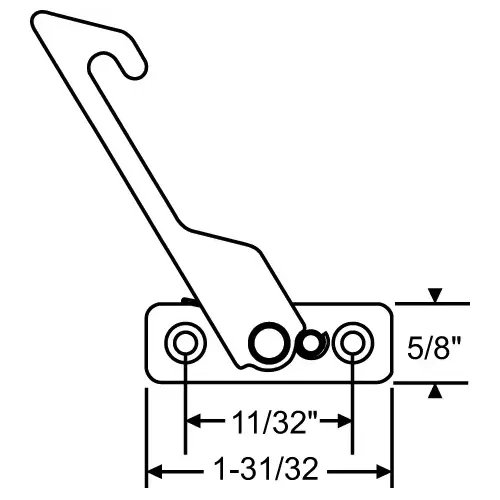 4in Window Restrictor Kit Stainless Steel Left Hand 4in Window Restrictor Kit Stainless Steel Left Hand