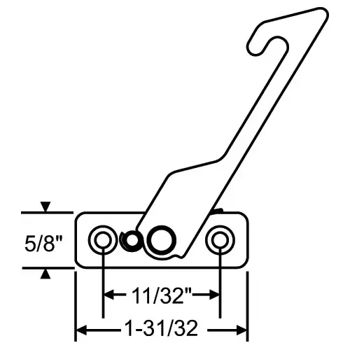 4in Window Restrictor Kit Stainless Steel Right Hand 4in Window Restrictor Kit Stainless Steel Right Hand