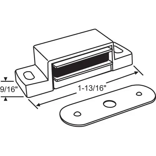Magnetic Cabinet Door Catch brown Plastic With Flat Plate Magnetic Cabinet Door Catch brown Plastic With Flat Plate
